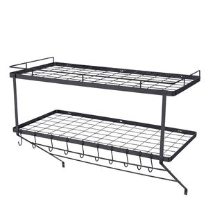 Portapentole da Parete da 30 Pollici con 12 Ganci a S, Capacità di Carico 25 kg, per Organizzazione Cucina - Product Image 1