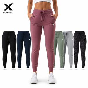 Pantalones Deportivos X Sports City para Mujer, Corte Ajustado, Cintura Alta con Cordón, Color Sólido, Largura hasta el Tobillo - Product Image 1