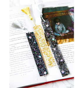 Marque-pages en résine sur mesure, brillants et scintillants, rectangulaires, avec boucle, meilleurs cadeaux pour amis et professeurs à bas prix - Product Image 1