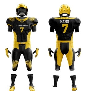 Uniformes de football américain personnalisables, 100% polyester, imprimés par transfert thermique, respirants, séchage rapide, coupe régulière, maillot d'équipe pour hommes - Product Image 5