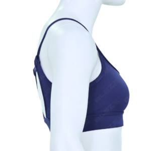 XW-Q070 Soutien-gorge de sport à fort impact avec logo personnalisé pour femme, haut court de sport sans dos, rembourré, pour la gym, le fitness et la course à pied - Product Image 6