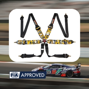 Arnés de Seguridad Deportivo de 6 Puntos Aprobado por la FIA para Automovilismo, con Pernos de Ojo Incluidos, Suministro de Color Personalizado OEM ODM - Product Image 1