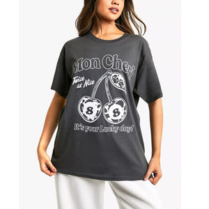 T-shirts pour femmes en coton polyester de haute qualité, impression personnalisée, logo personnalisé, t-shirt graphique pour femmes, coupe ajustée et douce pour femmes - Product Image 1