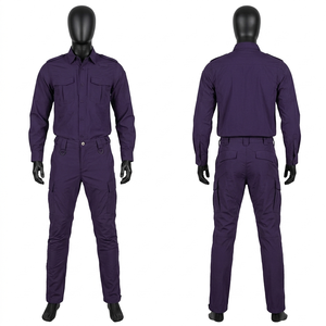 Mens Security Uniform 230 GSM Poly Cotton Twill Wine Color Tactical Cargo Shirt <b>Pants</b> Woven Label Logo Uniform Premium Wear - Product Image 3