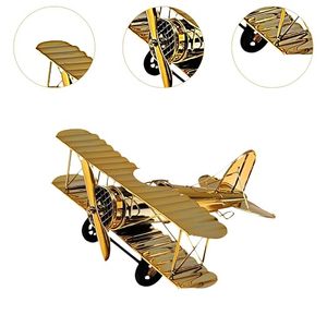 Metal Airplane <b>Model</b> Decor Aircraft Glider Biplane Showpiece for Entrance Home Office Desktop Table Decorative Statue - Product Image 5