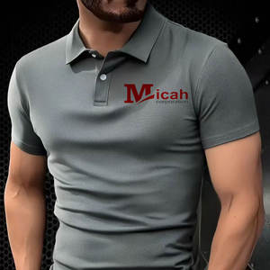 Polo de color sólido ultraligero para hombre, de secado rápido y transpirable, adecuado para fitness, gimnasio y correr. - Product Image 5