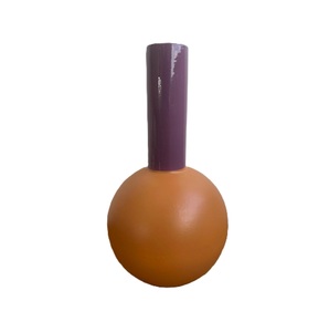 Vases à fleurs en céramique faits à la main pour la décoration intérieure et la maison, pots en céramique de forme ronde pour la décoration de mariage, en gros - Product Image 5
