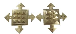 Flèche à quatre directions en laiton avec plaque pyramidale à 9 facettes pour correction Vastu et énergie positive, ensemble de 6 pièces de 6 pouces - Product Image 2