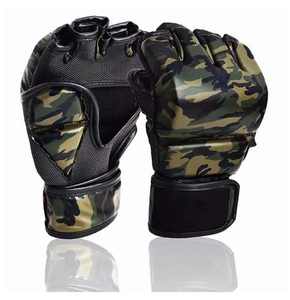ถุงมือ MMA ฮาล์ฟฟิงเกอร์ลายพรางหนัง PU ยี่ห้อ Waseem Impex พร้อมสายรัดข้อมือปรับได้ สำหรับศิลปะการต่อสู้ 男女兼用 - Product Image 1