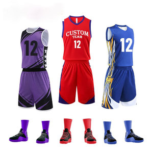 Wholesale Custom Cheap Basketball Jerseys Breathable Basketball Wear 100% Polyester Kids Basketball Shirts Uniforms For Men's - Product Image 3