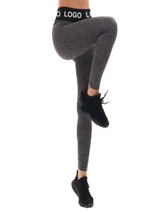 เลกกิ้งโยคะขายดี ออกแบบเองได้ เอวสูง ระบายอากาศดี ผลิตจากวัสดุวิสโคสผสมอีลาสเทน ดีไซน์เรียบง่าย ความยาวเต็มตัว - Product Image 2