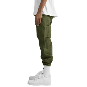 Pantalones Jogger Cargo Verde Oliva para Hombre, Pantalones Casuales Ligeros con Bolsillos Laterales y Dobladillo Elástico - Product Image 2