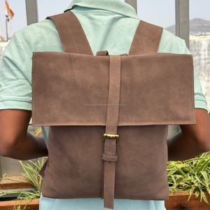 Offre Spéciale daim cuir voyage Vintage tendance personnalisé grande capacité en cuir véritable sac à dos pour hommes et femmes sac d'école pochette d'ordinateur - Product Image 4