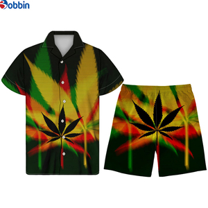 Soldes d'été : Ensemble Homme Confortable et Respirant – Collection Été Personnalisée – Chemise Boutonnée à Manches Courtes et Pantalon de Plage - Product Image 1