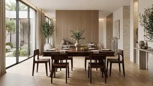 Midcentury Modern Walnut Rectangle Convertible Dining Table with Tapered <b>Legs</b> 6-Seater Assembly Required Home Furniture - Product Image 3