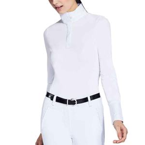 Combinaison d'équitation de luxe pour femmes, tenue de course active, tenue de base pour l'équitation, haut de course, couche de base à boutons et fermeture éclair - Product Image 6