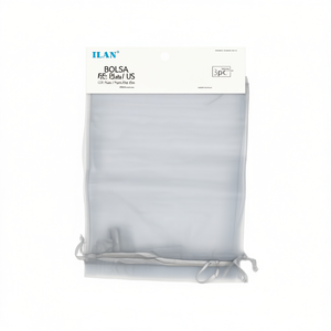 Sacchetti regalo in organza ILAN 17x23 cm colore argento 3 pezzi per regali - Product Image 2