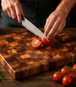 Tabla de Cortar de Madera Natural Resistente, Tabla de Cocina Hecha a Mano para Preparar Alimentos, para Verduras, Frutas, Carne y Queso - Product Image 2