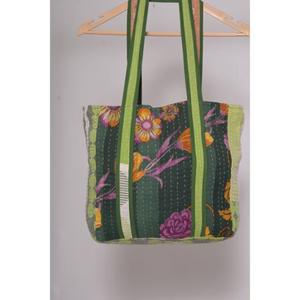 Indian Handmade Cotton Kantha Vintage Tote <b>Bag</b> Quilted Boho Shoulder <b>Bag</b> Reusable Durable Shopping <b>Bag</b> Unisex Gift - Product Image 2