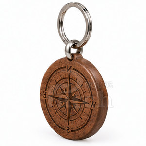 Llavero Decorativo de Madera Personalizado, Anillo de Madera con Diseño Natural para Regalos, Mochilas, Bolsos y Artículos de Viaje - Product Image 4