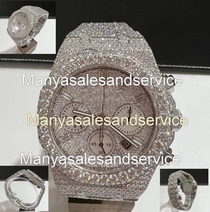 Reloj Deportivo de Lujo para Hombre, Logotipo Personalizado, Caja de Acero Inoxidable de 41 mm, Correa de Acero, Cristal Moissanita, Resistencia al Agua de 10 Bares, Movimiento ETA, 20 mm - Product Image 3