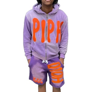 Manches longues tissu doux hommes en détresse broderie sweats à capuche haute qualité hommes strass sweats à capuche nouveauté hommes strass sweats à capuche - Product Image 3