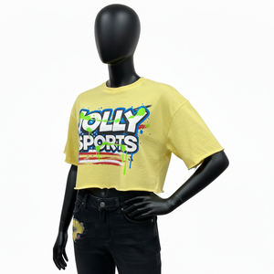 T-shirt court pour femme en jersey de coton premium, toucher doux, style court, impression sérigraphiée, respirant - Product Image 4