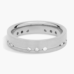 14K Yellow Gold Flush Set Lab Grown Diamond Band <b>Ring</b> - Product Image 1