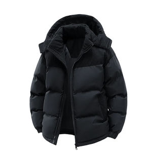 Men's Plus Size <b>Winter</b> Motorcycle Biker <b>Jacket</b> Sheep Waterproof Quilted Woolen Collar Zipper Closure Thick Casual LooseFit Solid - Product Image 5