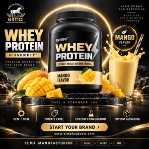 Private Label Vanilla Whey Protein <b>Powder</b> Supplier Malaysia Custom Brand WPC Shake OEM Manufacturing Adult Muscle Growth 20-29g - Product Image 1