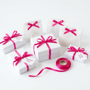 Cinta de satén rosa de una sola cara de 6 mm, paquete de 20 rollos x 8 m, ideal para detalles de baby shower, lazos para cuartos de bebé, manualidades con muñecas, decoración de fiestas, etiquetas y proyectos DIY. - Product Image 3