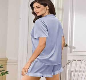 Conjunto de Pijamas de Alta Calidad para Mujer, Elásticos, de Spandex/Algodón, para Verano, Otoño y Primavera - Product Image 3