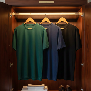 เสื้อยืดคอตตอนแบบสามชิ้นสั่งทำได้ตามต้องการ บริการ OEM สไตล์ทางการ พิมพ์ลายซิลค์สกรีน เป็นมิตรกับสิ่งแวดล้อม ขายส่งจากโรงงาน - Product Image 5