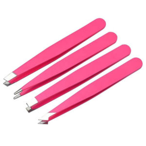 Pink Stainless Steel Eyebrow Tweezers Set Custom Logo Hair Removal Beauty <b>Makeup</b> Grooming <b>Tool</b> OEM Private Label - Product Image 1