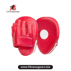 Leather <b>Focus</b> <b>Pads</b> Yellow Black Boxing Training Gear for Martial Arts Unisex Adults - Product Image 6