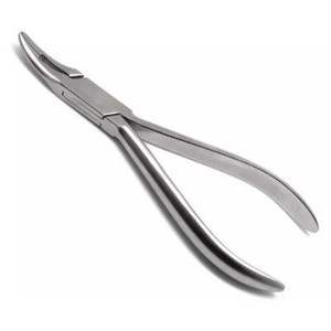 Pince à plier les fils orthodontiques chirurgicaux de haute qualité, 14 cm, courbée, type Howe, avec pointe dentée, à commande manuelle - Product Image 2