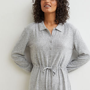 Ensemble pyjama 2 pièces pour femme, sweat-shirts en polaire mi-lourde, col rond et manches longues - Product Image 1