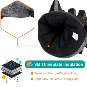 Guantes de esquí para todo tipo de clima, manoplas de nieve profesionales impermeables con aislamiento térmico, equipo duradero para deportes de montaña en invierno - Product Image 4