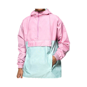 Chaqueta de lona para hombre con cremallera completa a prueba de viento y logotipo personalizado de alta calidad, cortavientos con cuello levantado y servicio OEM - Product Image 1