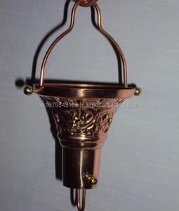 Cadena de Lluvia Colgante de Cobre con Diseño Floral para Decoración de Jardín Exterior - Product Image 6