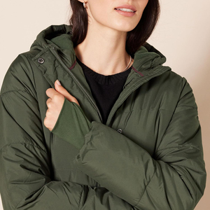 Chaqueta Acolchada para Mujer, con Capucha, para Invierno, Manga Larga, Color Sólido, Relleno de Poliéster, Cierre de Cremallera, Largo Regular - Product Image 6