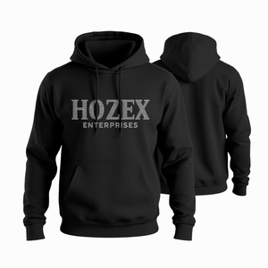 Sweat-shirt à capuche personnalisé en polaire noir, orné de strass, épais, unisexe, surdimensionné, avec cristaux incrustés, vente en gros - Product Image 4