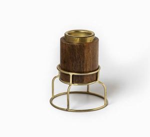 Quemador de Incienso de Madera Hecho a Mano con Soporte Metálico, Porta Incienso para el Hogar, Decoración de Mesa, Calidad de Exportación - Product Image 1