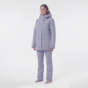 Ensemble veste et pantalon de ski imperméable pour femme Hawkey, violet, à capuche, isolant, pour la neige en plein air - Product Image 2