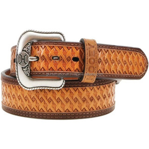 Cinturón de herramientas de cuero de vaca occidental de capa superior hecho a mano personalizado con hebilla de vaquero de diseñador cinturón de cuero mecanizado - Product Image 1