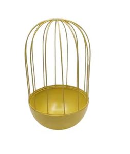 Maceta de interior con cúpula de alambre, color amarillo mate, tamaño estándar, maceta de exterior para decoración de jardín - Product Image 1