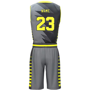 Ensemble d'uniformes de basketball personnalisés confortables 100 % polyester antibactérien, fabriqués au Pakistan, pour équipes : maillot et short par sublimation - Product Image 5