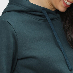 Sudadera con Capucha para Mujer, Manga Larga, Color Sólido, Tejido de Algodón, con Bolsillos, Ropa Casual de Otoño - Product Image 5
