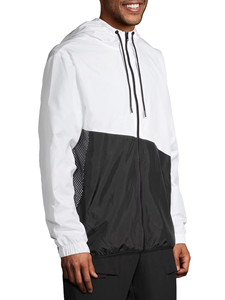 Custom Lightweight <b>Waterproof</b> Quick Dry Front Logo Zipper High Quality OEM Service Men's <b>Winter</b> Color Block Windbreaker Hoodies - Product Image 5