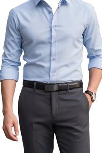 Chemises habillées pour hommes à manches longues en gros, 100% coton, tailles grandes, chemises classiques pour hommes, formelles - Product Image 5